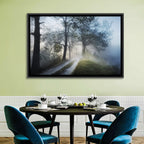 Foggy Forest Path Wall Art