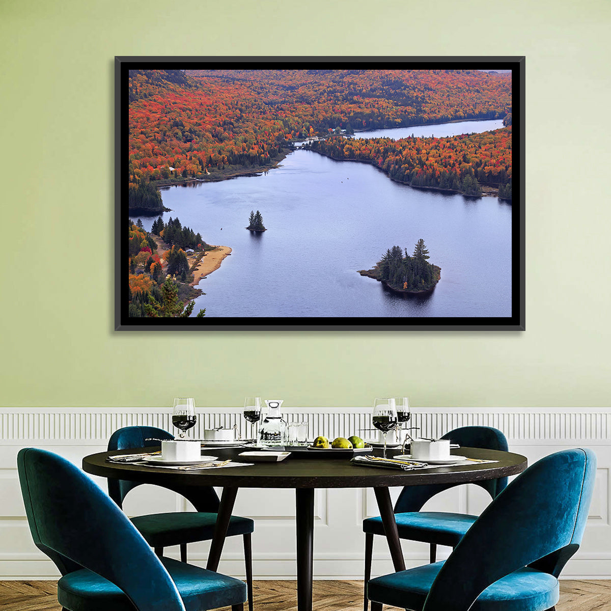 Lake Monroe Aerial with Islands Wall Art