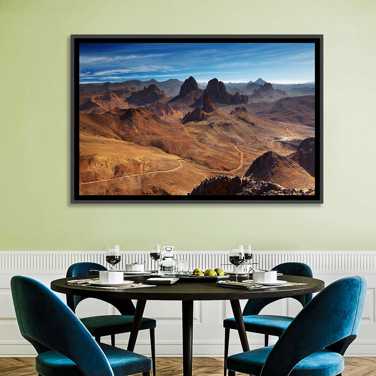 Hoggar Mountain Road Wall Art in a room, landscape