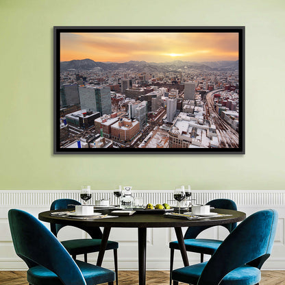 Sapporo Station Skyline at Golden Hour Wall Art