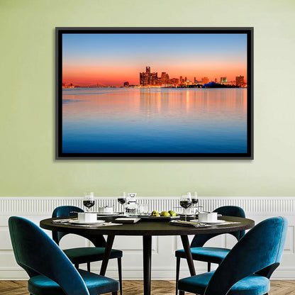 Detroit Golden Hour Skyline Wall Art