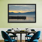 Lake Vrana Pier at Sunset Wall Art