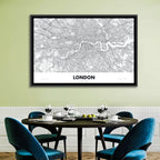 London River Map Wall Art