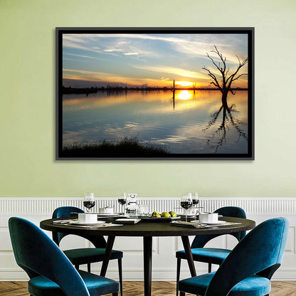 Murray River Sunset Reflection Wall Art