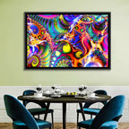 Chromatic Fractal Swirls Wall Art