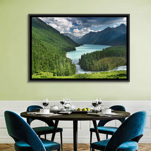 Siberia Woods Mountain Lake Wall Art