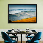 Morning Mist Over Tuscany Wall Art