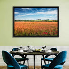 Golden Wheat Field with Poppies Wall Art