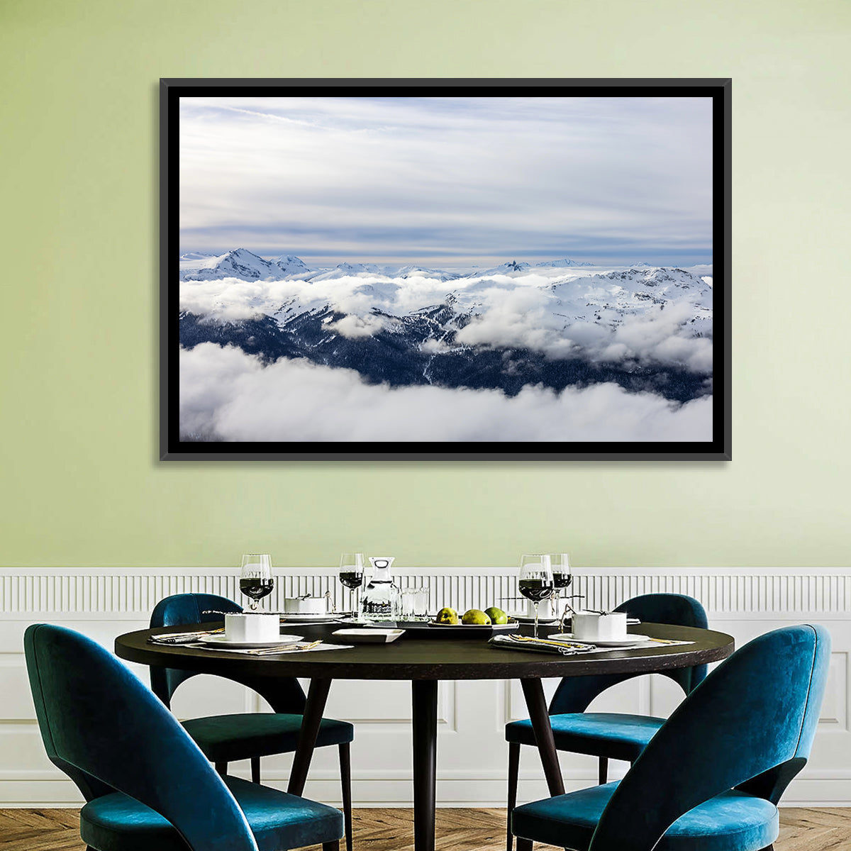 Snow-capped Whistler Peaks Wall Art