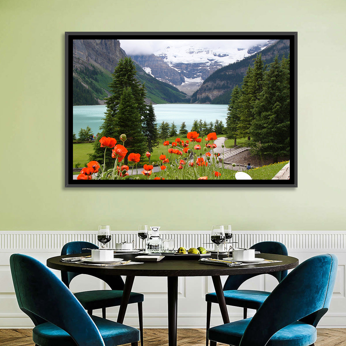 Lake Louise Poppies Wall Art