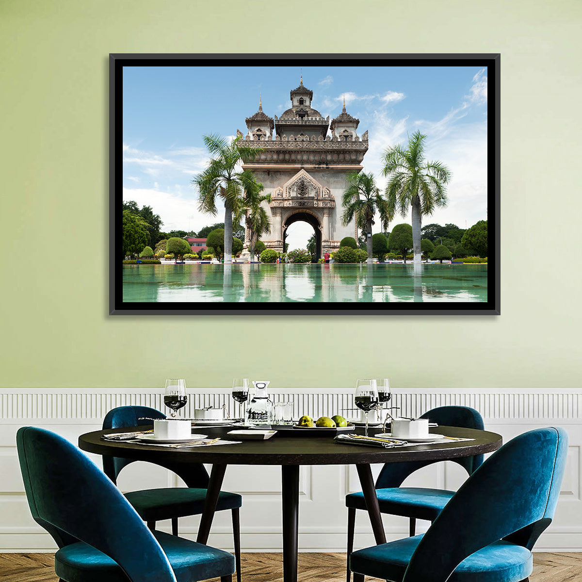 Patuxai Victory Gate Vientiane Wall Art in a room, landscape