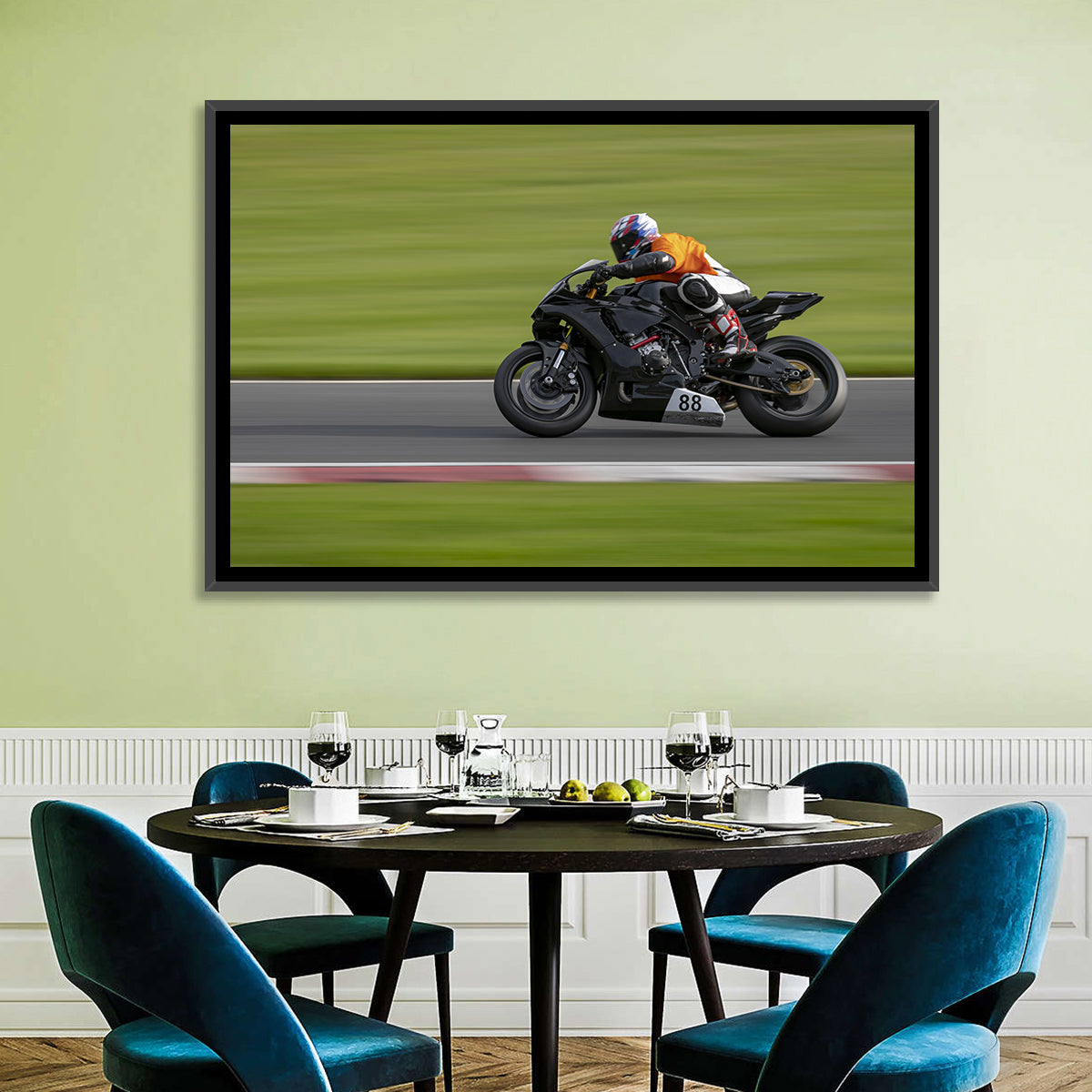 Motorcycle Racer No. 88 Wall Art