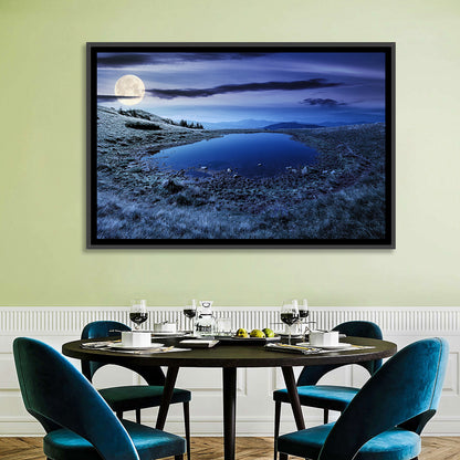 Mountain Lake at Night Wall Art