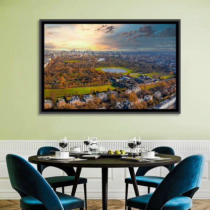 Cloudy Hyde Park Aerial Wall Art