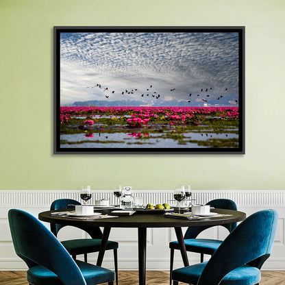 Red Lotus Lake Wall Art