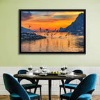 Lake Garda Sunset Birds Wall Art