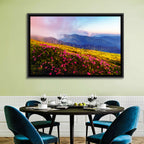 Alpine Rhododendron Meadow at Golden Hour Wall Art