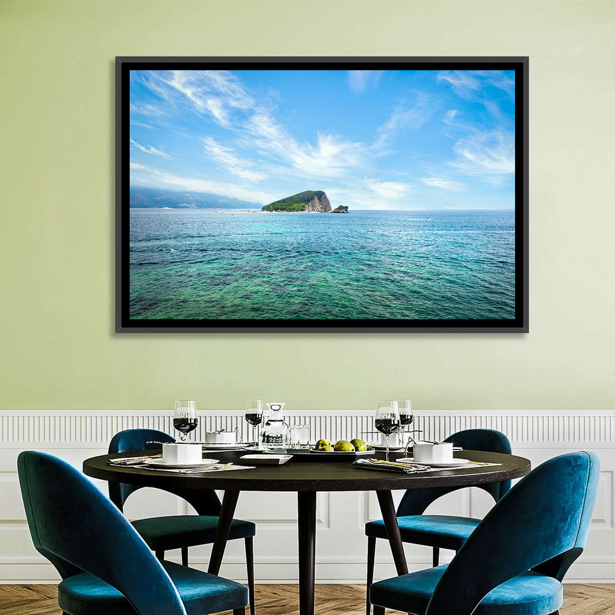 Sveti Nikola Island, Budva Wall Art in a room, landscape