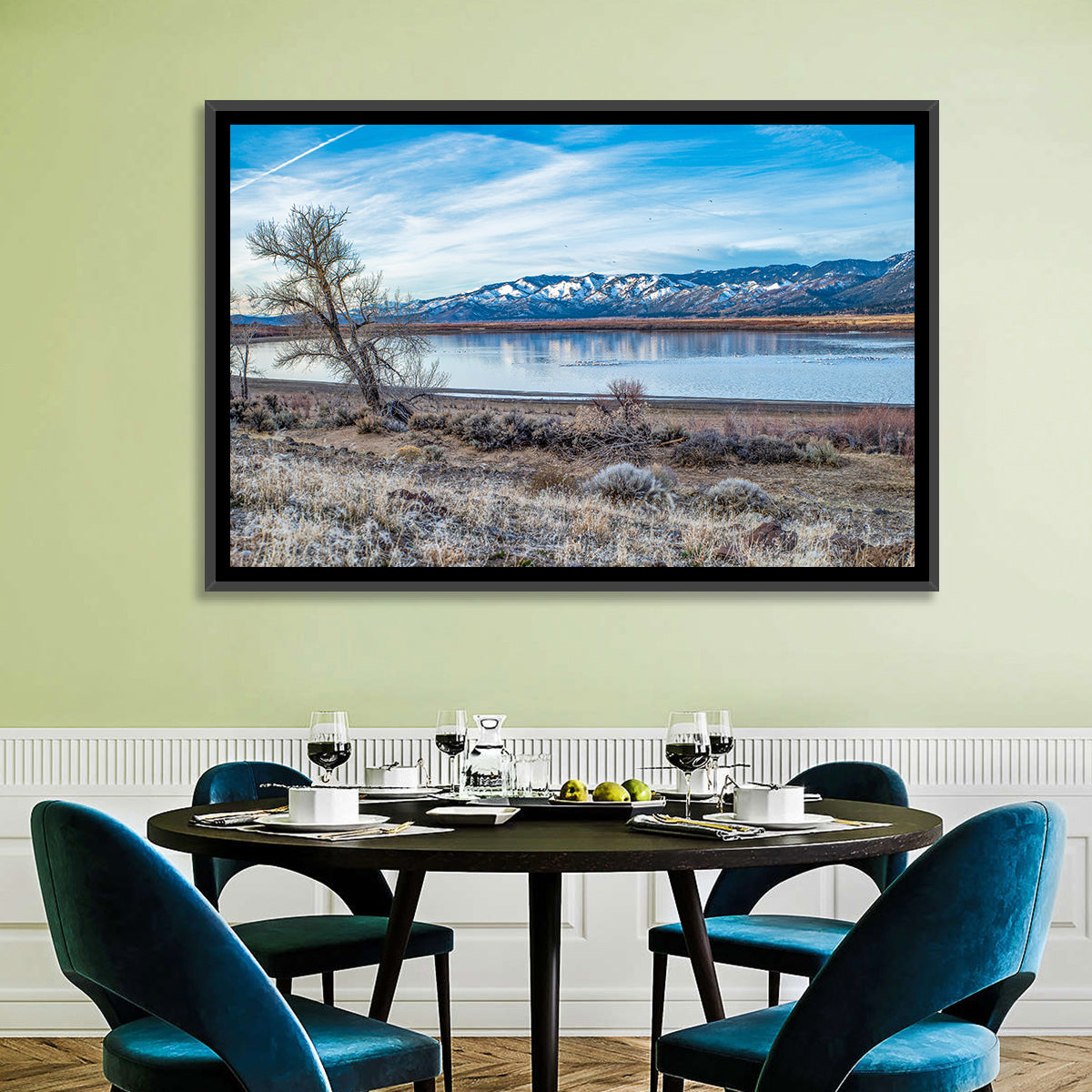 Winter Washoe Lake Morning Wall Art