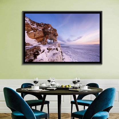 Lake Baikal Rock Arch at Winter Twilight Wall Art