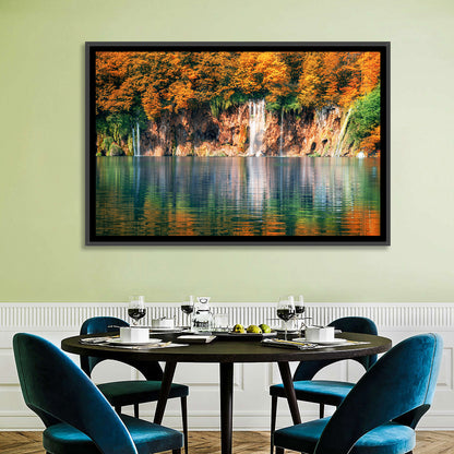 Autumn Reflections at Plitvice Lakes Wall Art