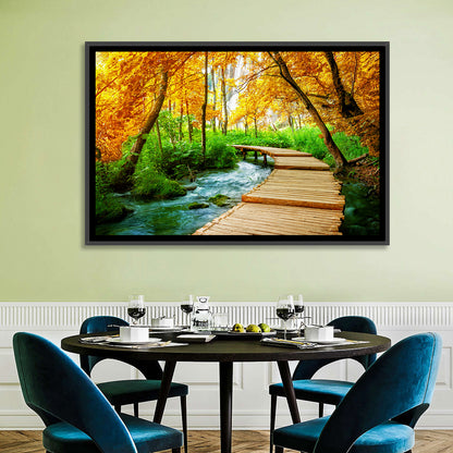 Plitvice Autumn Boardwalk Wall Art