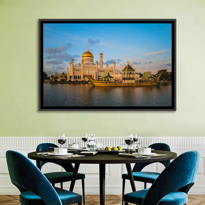 Sultan Omar Ali Saifuddien Mosque at Golden Hour Wall Art