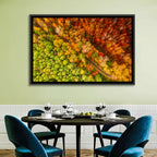 Winding Road Through Autumn Forest Wall Art