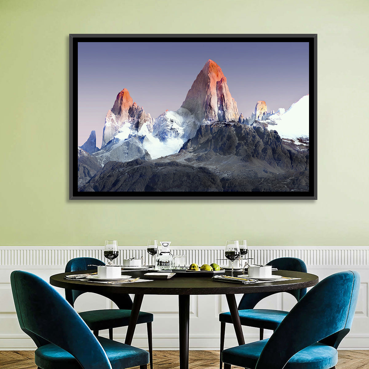 Mount Fitz Roy Wall Art in a room, landscape
