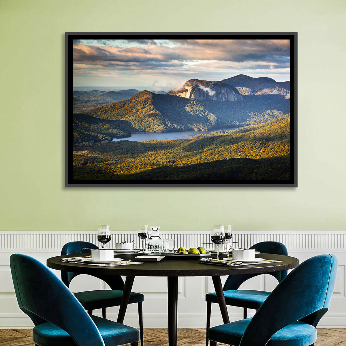 Table Rock Sunrise Over Looking Glass Rock Wall Art