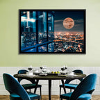 Bangkok Moonlit Skyline Wall Art