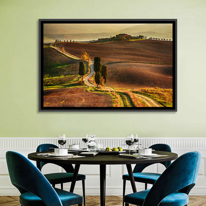 Val D’orcia Winding Golden Road Wall Art