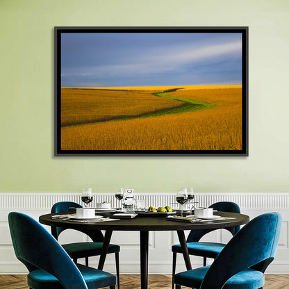 Golden Hour Soybean Field Wall Art
