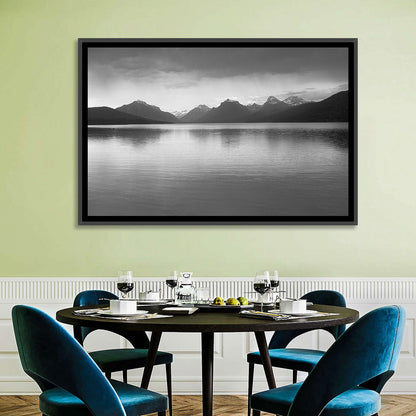 Lake Mcdonald Monochrome Reflection Wall Art