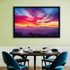 Golden Dusk Cloud Mountains Wall Art