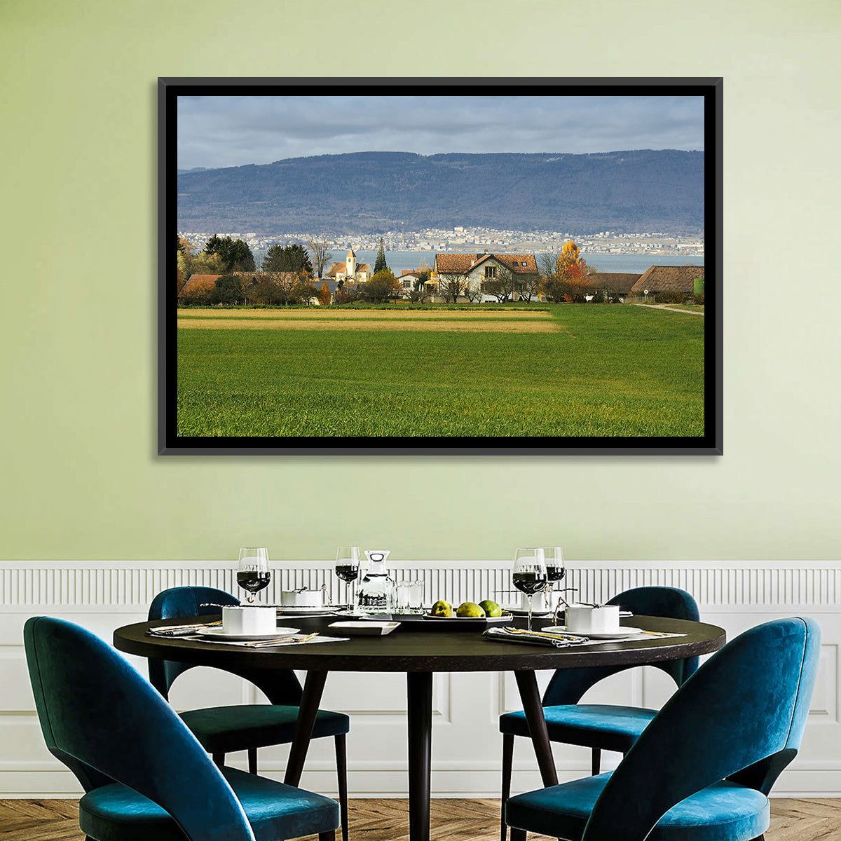 Lake Neuchatel Countryside View Wall Art