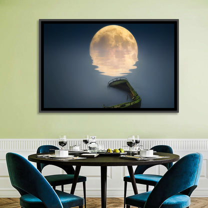 Moonlit Shipwreck Reflection Wall Art