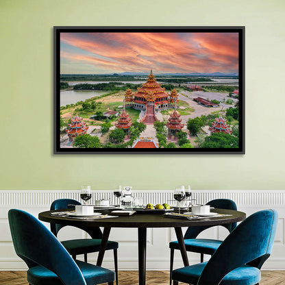 Wat Petch Suwan Temple at Sunset Wall Art