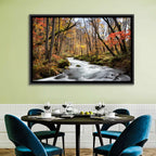 Sunlit Forest Stream Wall Art