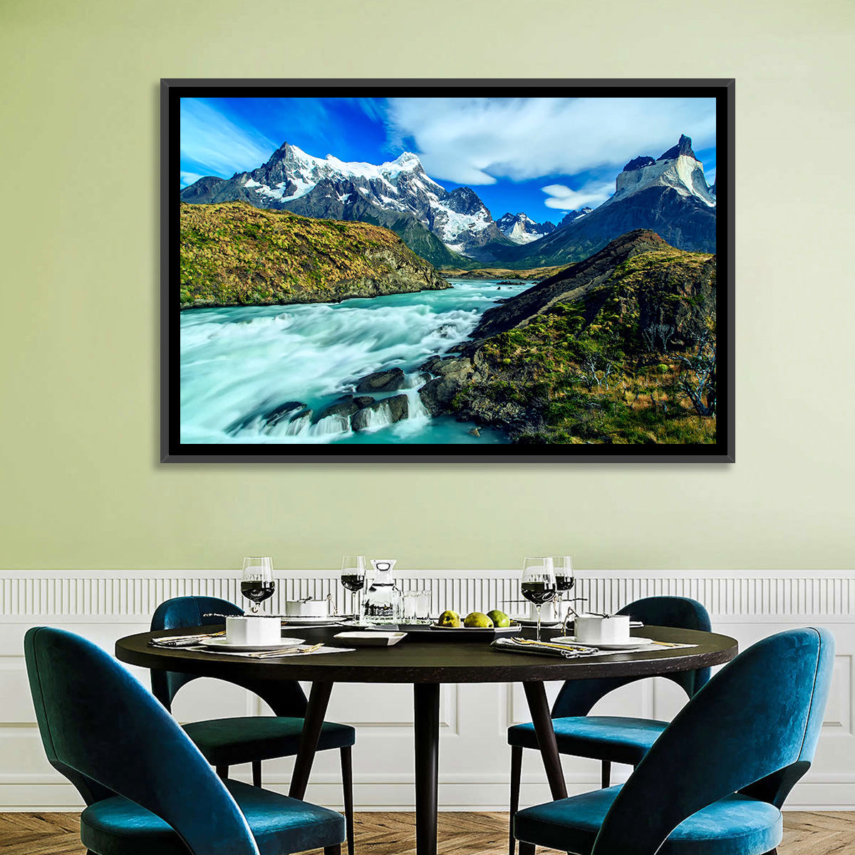 Torres Del Paine Glacier Stream Wall Art