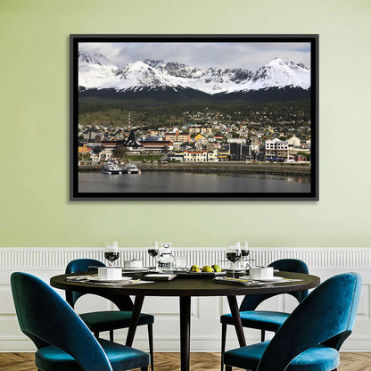 Ushuaia Harbor and Snowcapped Mountains Wall Art