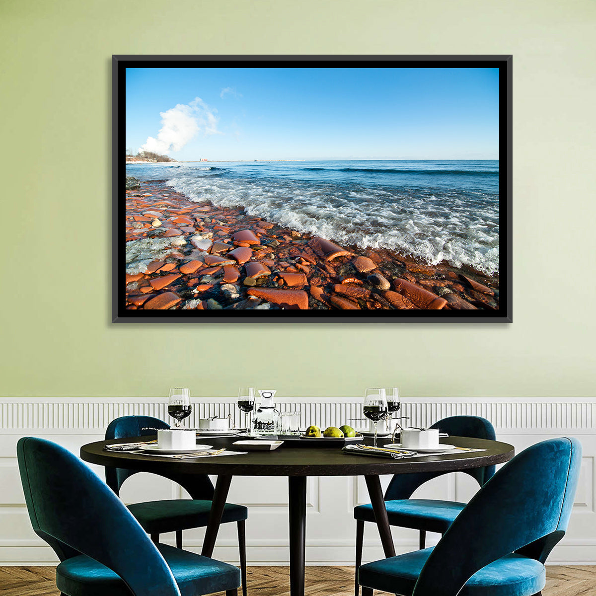 Lake Ontario Terracotta Shoreline Wall Art