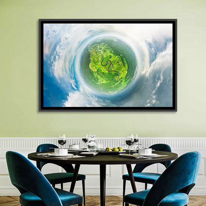 Spherical Forest from Space Wall Art