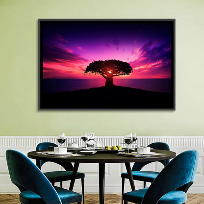 Baobab Sunset Silhouette Wall Art