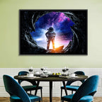 Astronaut at Alien Planet Cave Wall Art