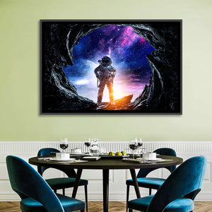 Aliens Planet Cave & Astronaut Wall Art