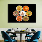 Six Indian Curry Bowls Wall Art