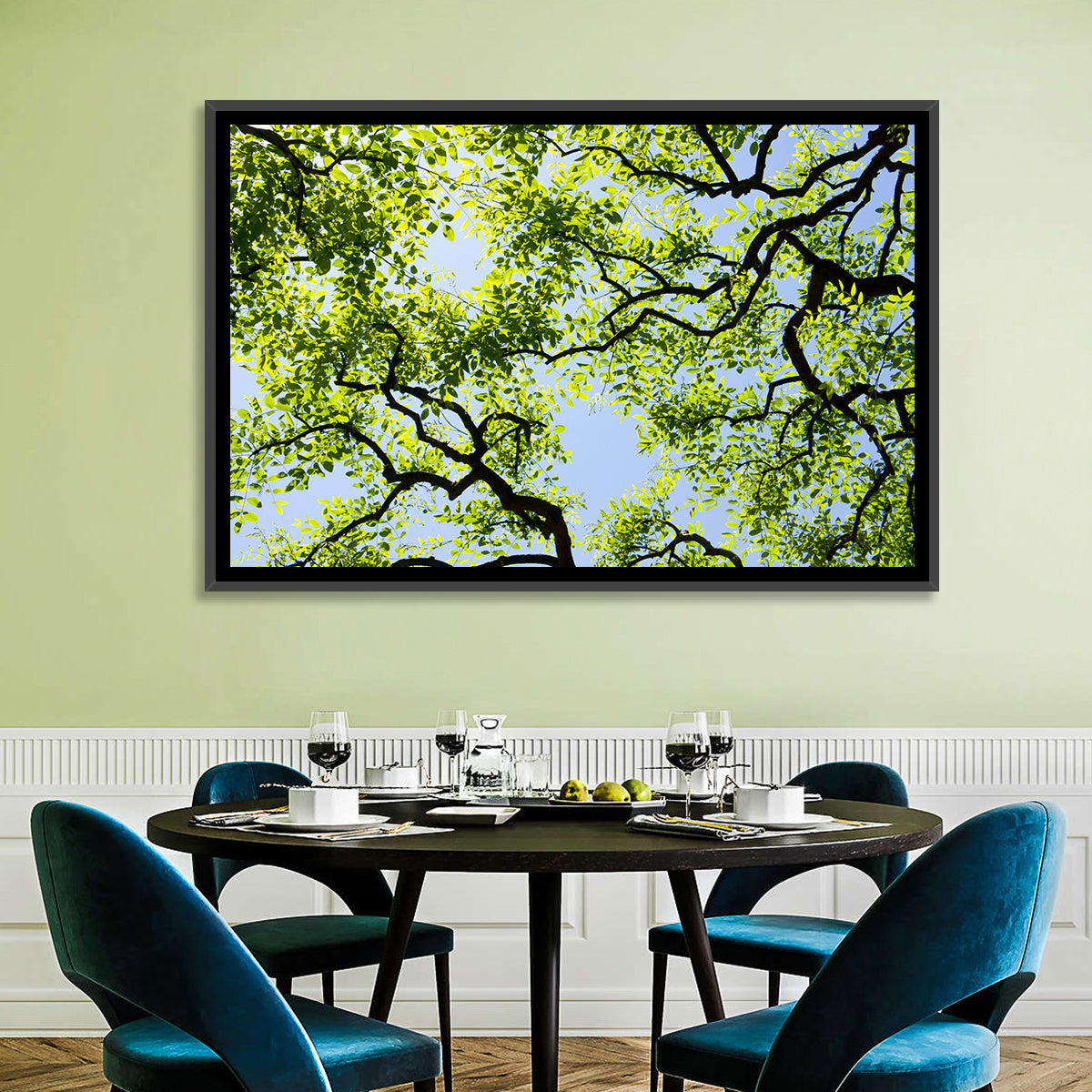 Sunlit Tree Canopy Wall Art