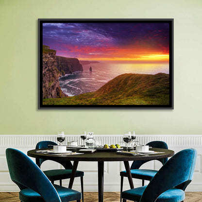 Cliffs of Moher Sea Stack at Sunset Wall Art