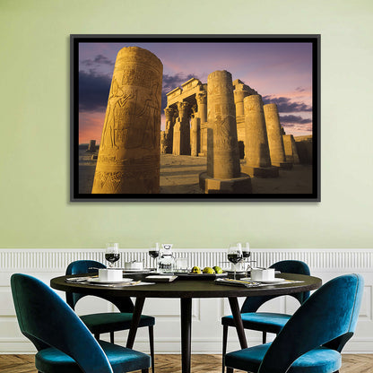 Kom Ombo Temple Pillars at Sunset Wall Art